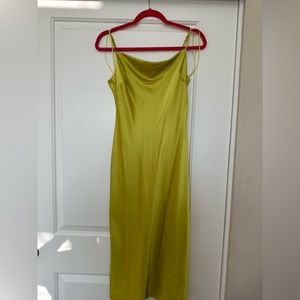 Satin Midi Slip Dress